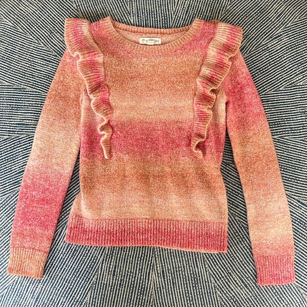 Tucker + Tate girls ombré ruffle sweater